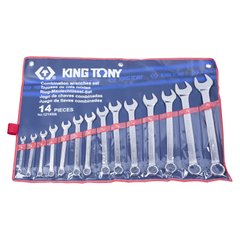 Набор ключей комбинированных дюймовых 5/16"- 1-1/4" 14пр KING TONY 1214SR
