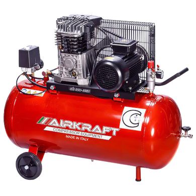 Компресор поршневий з ремінним приводом Vрес = 100 л 360 л / хв 380В 2.2 кВт AIRKRAFT AK100-360T-380-ITALY