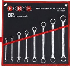 Набор ключей накидных Force 50821A отогнутых на 15° 6-22 мм 8 ед.