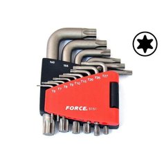 Набор ключей Torx Г-образных Force 5151 Т6-Т60 15 ед.