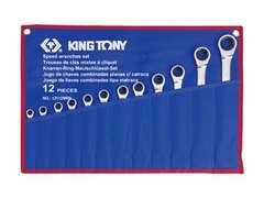 Набор ключей комбинированных с трещоткой KING TONY 12112MRN 8-24мм (12 предметов)