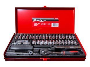 Набор головок и бит 1/4" MATRIX 13522 (38 пр, Металлический кейс)