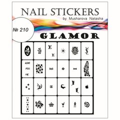 Трафарети для нігтів Uairbrush Гламур №210