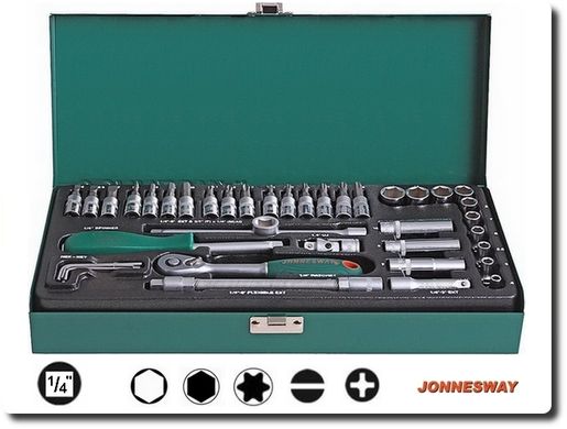 Набор инструментов Jonnesway S04H2141S 1/4" (41 предмет)