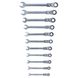 Ключи рожково-накидные трещоточные с шарниром 8-17, 19мм 11шт CrV satine Sigma 6010631