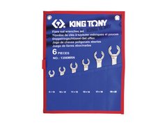 Набор ключей разрезных KING TONY 1306MRN 8-22 мм (6 предметов)