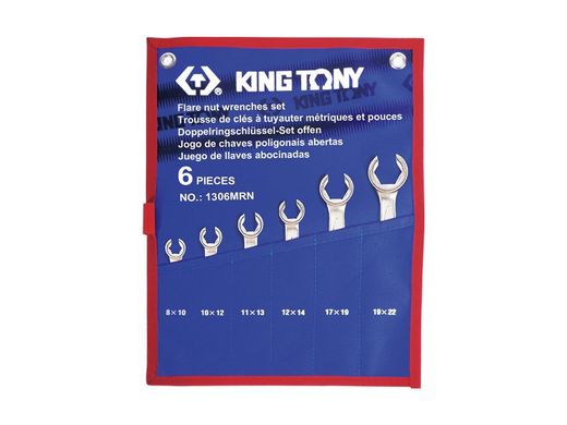 Набір ключів розрізних KING TONY 1306MRN 8-22 мм (6 предметів)