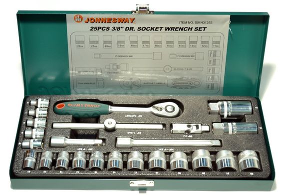 Набір інструментів Jonnesway S04H3125S 3/8" (25 одиниць)