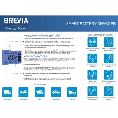 Зарядний пристрій імпульсний 10А 200 Aч Brevia Power 21000EP