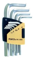 Набор ключей шестигранных HEX Г-образных Force 5093 1,5-10 мм 9 ед.