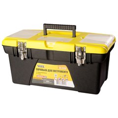 Ящик для инструмента 19" (480x250x230 мм) съемные органайзеры металлические замки MASTERTOOL 79-2319