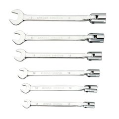 Ключи рожково-торцевые ULTRA 6010022 Cr-V 10-19 мм 6 шт. на шарнире