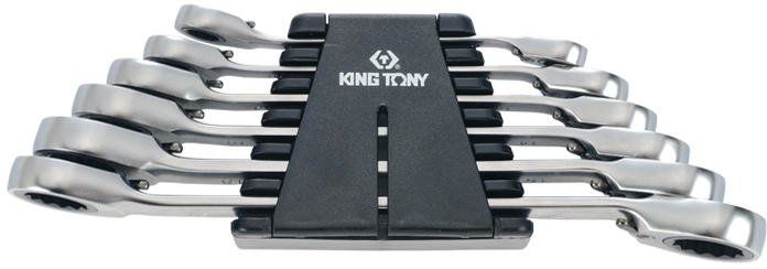 Набір ключів з тріскачкою KING TONY 12706MR 8-19 мм (6 предметів)