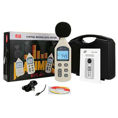 Измеритель уровня шума (шумомер) фильтр А/С, USB BENETECH GM1356