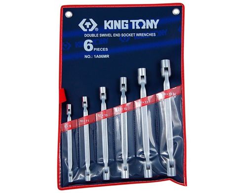 Набір ключів торцевих з карданом KING TONY 1A06MR 6-19 мм (6 предметів)