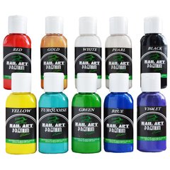 Набор красок для ногтей PREMIUM* Nail-Art* Water series 10 шт по 30 мл Airbrush Sector 5701/30