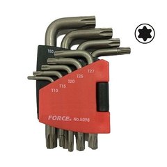 Набор ключей Torx Г-образных Force 5098 Т10-Т50 9 ед.