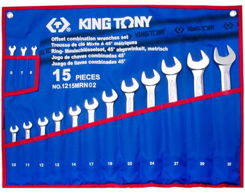 Набор комбинированных ключей KING TONY 1215MRN02 6-32 мм (15 предметов)