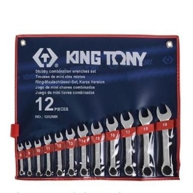 Набір ключів комбінованих укорочених KING TONY 1282MR 8-19 мм (12 предметів)