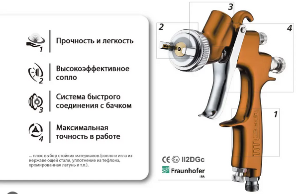 Фарбопульт пневматичний LVLP 1,6мм Star EVO-T-4F-165G