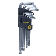 Ключи TORX средние с отверстием Sigma 4022221 Cr-V T10-T50 9 шт.