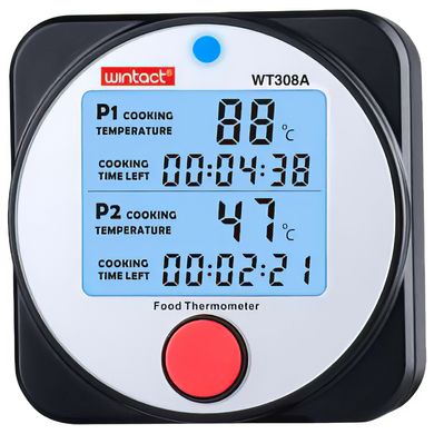Термометр для гриля (м'яса) 2-х канальний Bluetooth -40 - + 300°C WINTACT WT308A