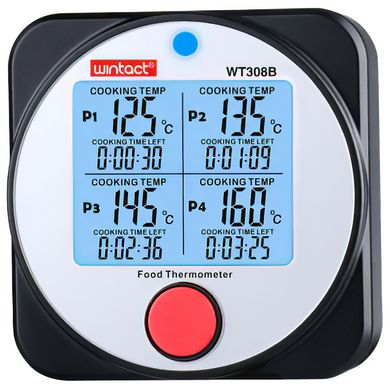 Термометр для гриля (мяса) 4-х канальный Bluetooth -40 - +300°C WINTACT WT308B