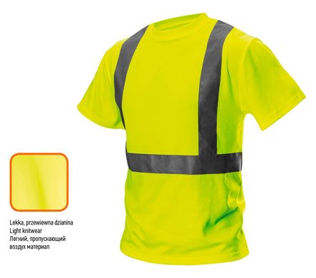Сигнальная футболка NEO 81-732 желтая, L, Сигнальная спецодежда