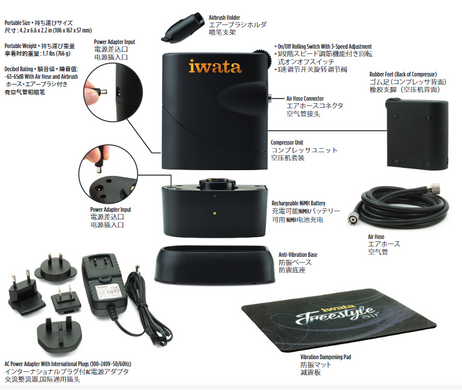 Компрессор на аккумуляторе Iwata Freestyle Air IFS 1000