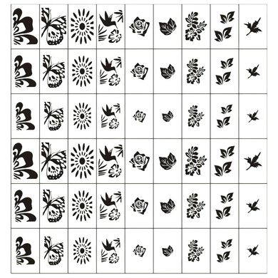 Трафарети-наклейки для nail-art М'ята Nane Flowers