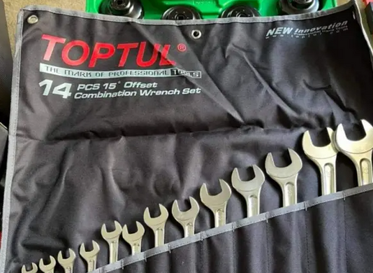 Набор ключей комбинированных Hi-Performance" 8-32 мм 14 ед TOPTUL GPAX1401