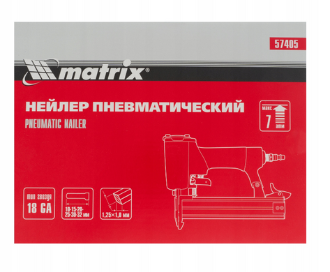 Пневмостеплер для гвоздей 10 до 32 мм MTX 574059