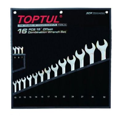 Набір ключів комбінованих TOPTUL GPAX1601" Hi-Performance" 7-32 мм 16 од.