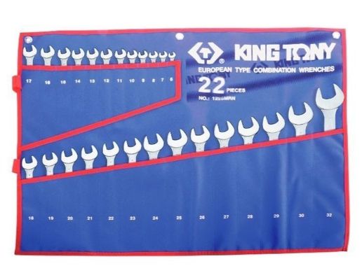 Набір ключів комбінованих 6-32 мм 22 пр KING TONY 1222MRN
