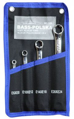 Набір ключів 4шт TORX E6-E24 Bass Polska BP-7256