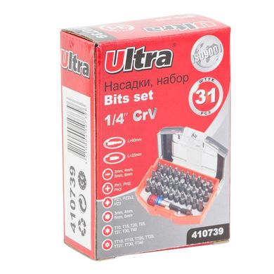 Набор бит + адаптер Ultra 4013602 S2 30 шт. в пластиковом кейсе
