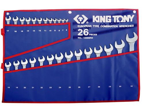 Набір ключів комбінованих KING TONY 1226MRN 6-32 мм (26 предметів)