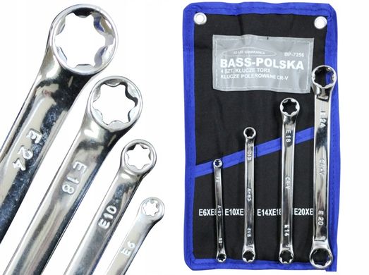 Набор ключей 4шт TORX E6-E24 Bass Polska BP-7256